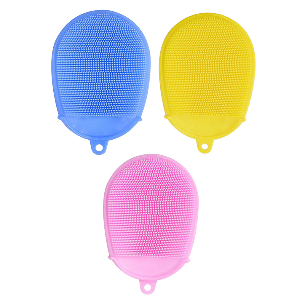 Dry Food Baby - 3Pcs Baby Silicone Bath Brush Food