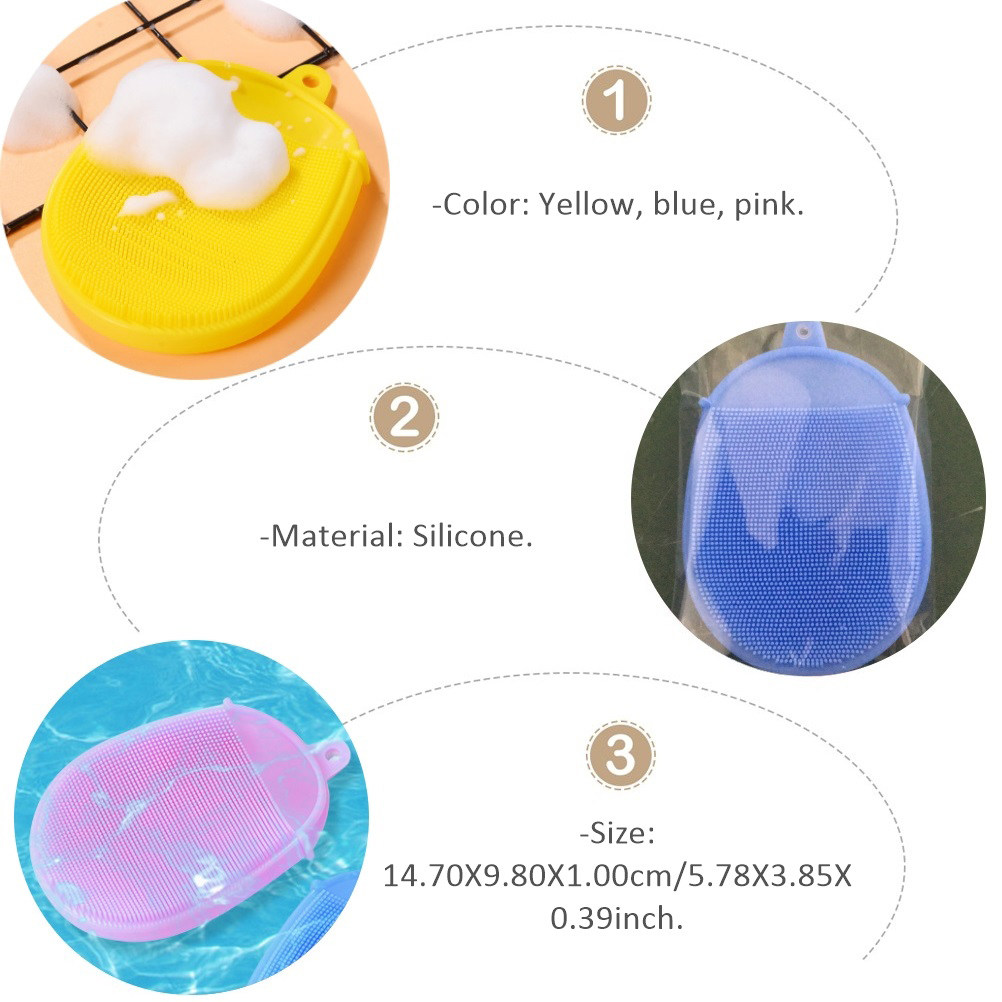 3Pcs Baby Silicone Bath Brush  - огляд і ціна Dry Food Baby