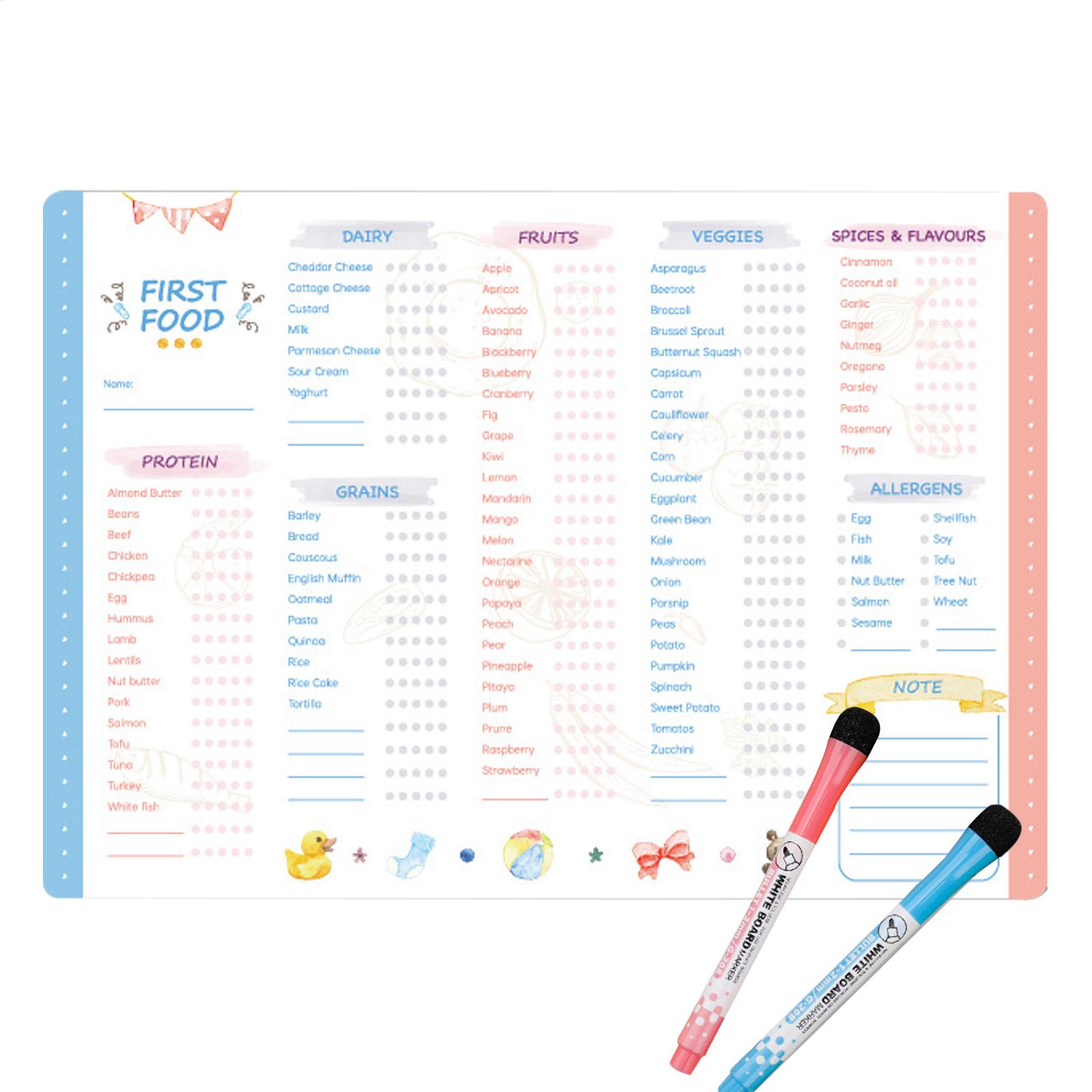 First Foods Chart Magnetic Bab - огляд і ціна Baby Food Tracker