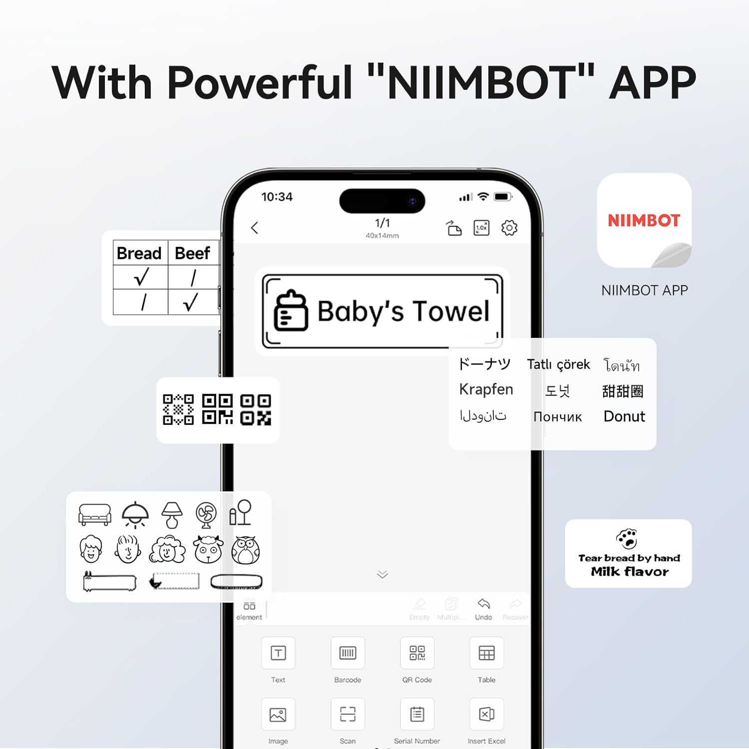 Niimbot B1 Mini Label Thermal  - огляд і ціна Baby Food Label
